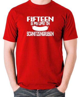 T-shirt inspiré de Blazing Saddles - Quinze est ma limite sur Schnitzengruben rouge