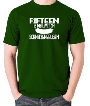 T-shirt inspiré des selles flamboyantes - Quinze est ma limite sur Schnitzengruben vert