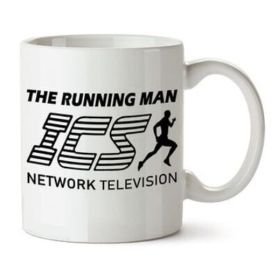 Taza inspirada en The Running Man - ICS Network Television