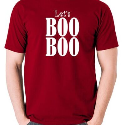 Camiseta inspirada en el fin del mundo - Let's Boo Boo rojo ladrillo