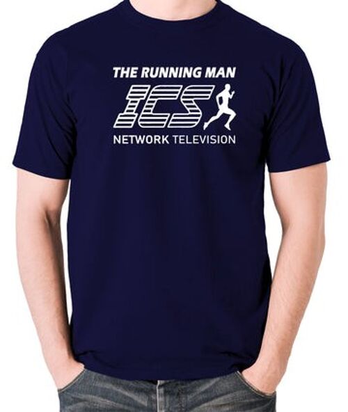 The Running Man Inspired T Shirt - ICS Network Television navy