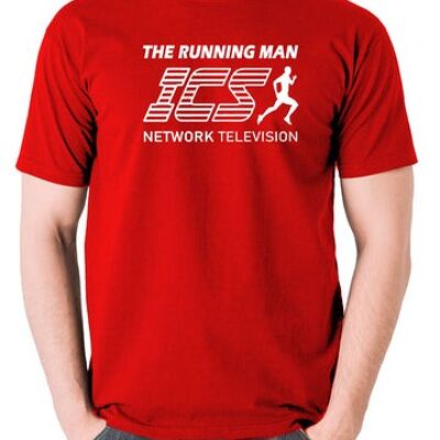 Maglietta ispirata all'uomo che corre - ICS Network Television rossa