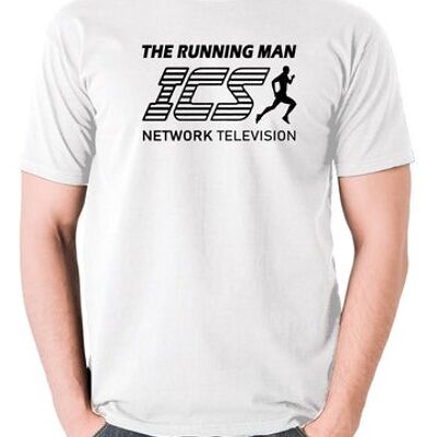Camiseta inspirada en The Running Man - ICS Network Television blanca