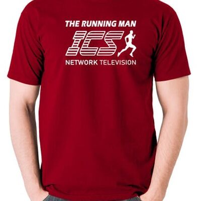 The Running Man Inspired T Shirt - ICS Network Television brick red