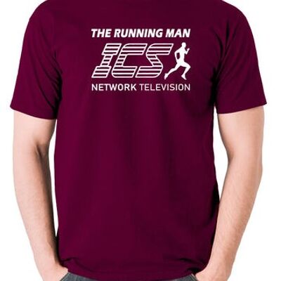 The Running Man Inspired T Shirt - ICS Network Television burgundy