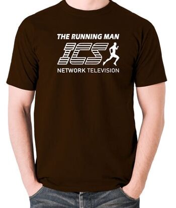 The Running Man Inspired T Shirt - ICS Network Television chocolat