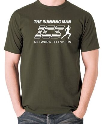 Le t-shirt inspiré de Running Man - ICS Network Television olive