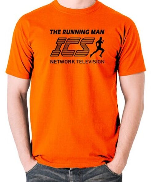 The Running Man Inspired T Shirt - ICS Network Television orange