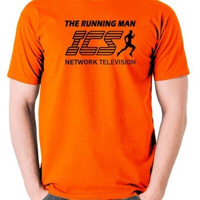Maglietta ispirata all'uomo che corre - ICS Network Television arancione