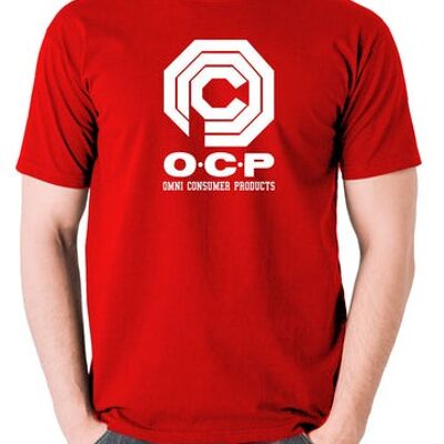 Robocop Inspired T Shirt - O.C.P Omni Consumer Products red