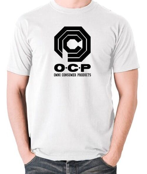 Robocop Inspired T Shirt - O.C.P Omni Consumer Products white