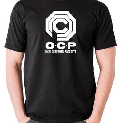 T-shirt inspiré de Robocop - O.C.P Omni Consumer Products noir