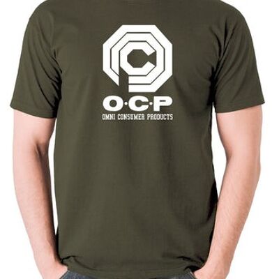 Camiseta inspirada en Robocop - O.C.P Omni Consumer Products verde oliva