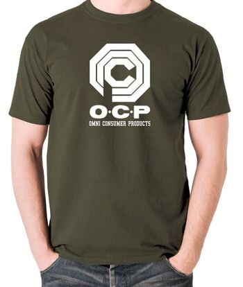 T-shirt inspiré de Robocop - O.C.P Omni Consumer Products olive