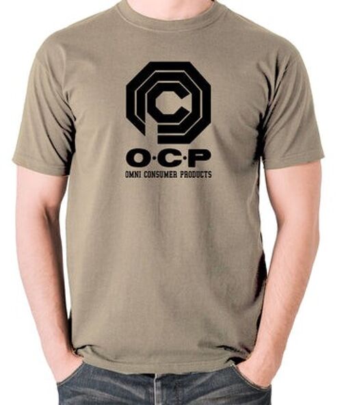 Robocop Inspired T Shirt - O.C.P Omni Consumer Products khaki