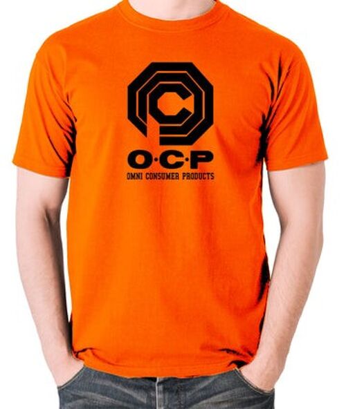 Robocop Inspired T Shirt - O.C.P Omni Consumer Products orange