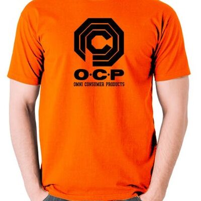 Von Robocop inspiriertes T-Shirt - O.C.P Omni Consumer Products orange