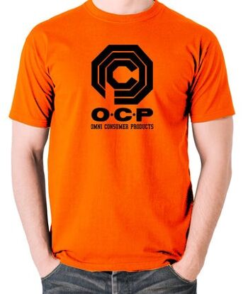 T-shirt inspiré de Robocop - O.C.P Omni Consumer Products orange