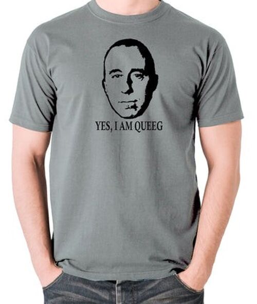 Red Dwarf Inspired T Shirt - Yes, I Am Queeg grey