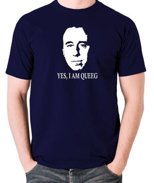 Red Dwarf Inspired T Shirt - Yes, I Am Queeg navy