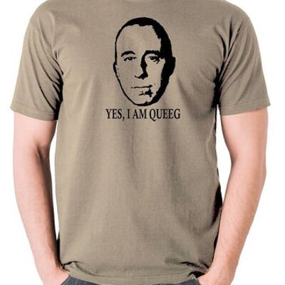 Red Dwarf Inspired T Shirt - Yes, I Am Queeg khaki