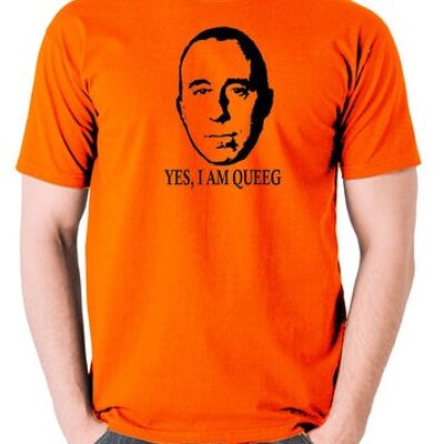 Red Dwarf Inspired T-Shirt - Ja, ich bin Queeg orange