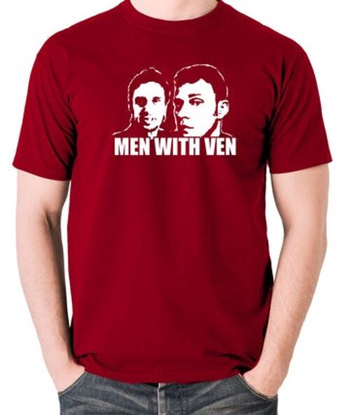 Peep Show Inspired T Shirt - Men With Ven brick red