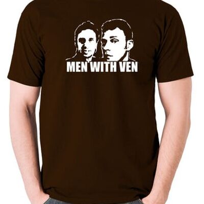 Peep Show Inspired T Shirt - Men With Ven chocolate