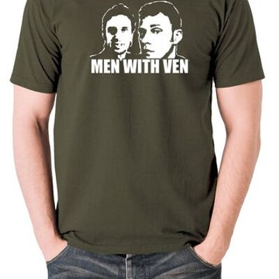 Peep Show Inspired T Shirt - Men With Ven olive