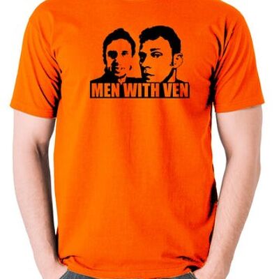 Peep Show Inspired T Shirt - Men With Ven orange