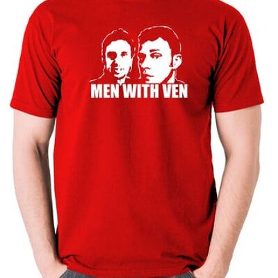 Camiseta inspirada en Peep Show - Hombres con Ven rojo
