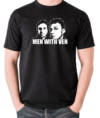 T-shirt inspiré du Peep Show - Hommes avec Ven noir
