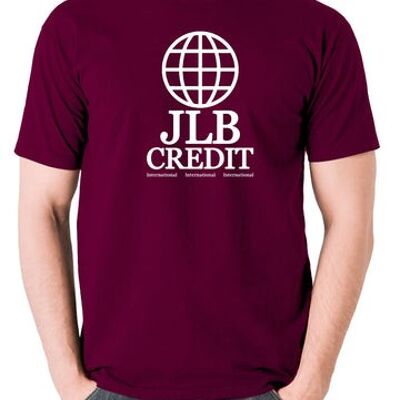 Peep Show inspiriertes T-Shirt - JLB Credit International Burgund