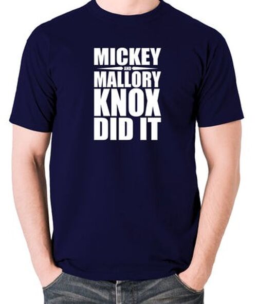 Natural Born Killers Inspired T Shirt - Mickey And Mallory Knox Did It navy