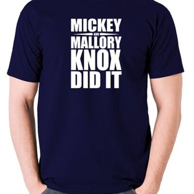 Natural Born Killers inspiriertes T-Shirt - Mickey und Mallory Knox tat es Marineblau