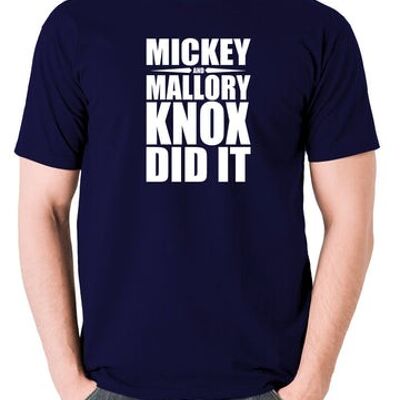 Natural Born Killers Inspired T Shirt - Mickey And Mallory Knox Did It navy