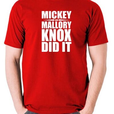 Camiseta inspirada en Natural Born Killers - Mickey y Mallory Knox lo hicieron rojo