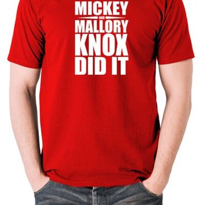 Natural Born Killers Inspired T Shirt - Mickey And Mallory Knox Did It red