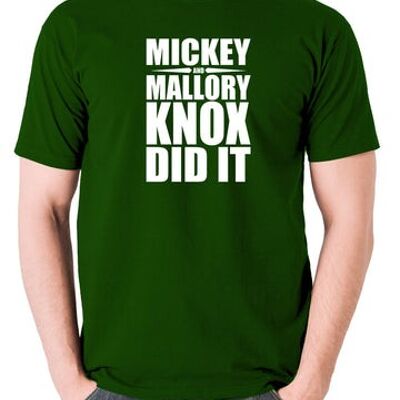 Maglietta ispirata a Natural Born Killers - Topolino e Mallory Knox Did It verde