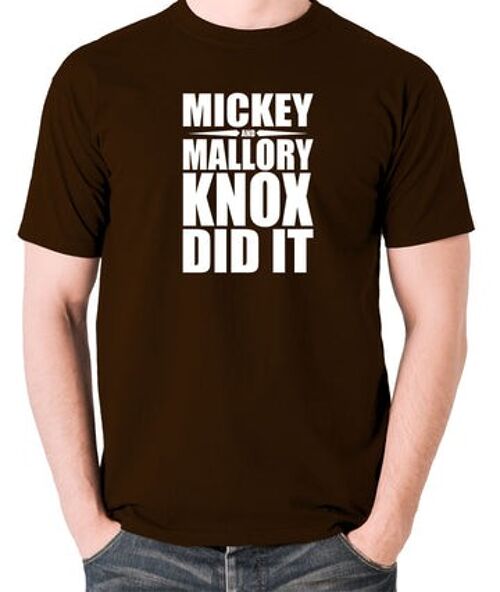 Natural Born Killers Inspired T Shirt - Mickey And Mallory Knox Did It chocolate