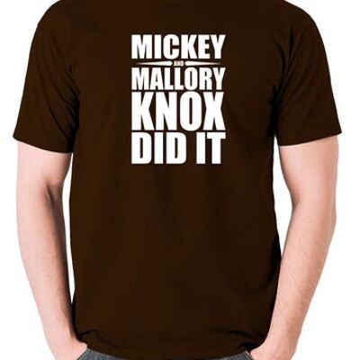 Natural Born Killers Inspired T Shirt - Mickey And Mallory Knox Did It chocolate