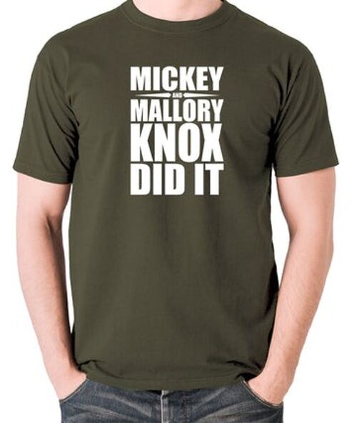 Natural Born Killers Inspired T Shirt - Mickey And Mallory Knox Did It olive