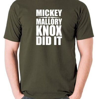 Natural Born Killers Inspired T Shirt - Mickey And Mallory Knox Did It olive