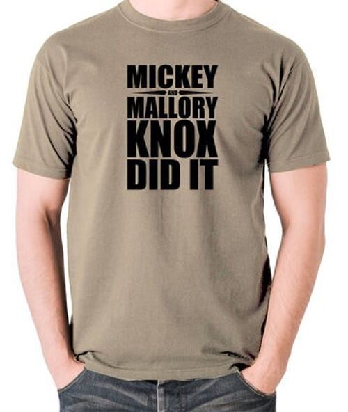 Natural Born Killers Inspired T Shirt - Mickey And Mallory Knox Did It khaki