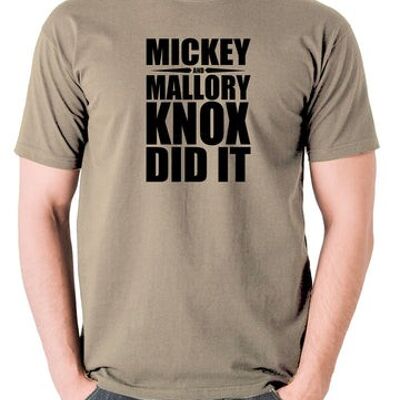 T-shirt inspiré des tueurs nés naturels - Mickey et Mallory Knox l'ont fait kaki