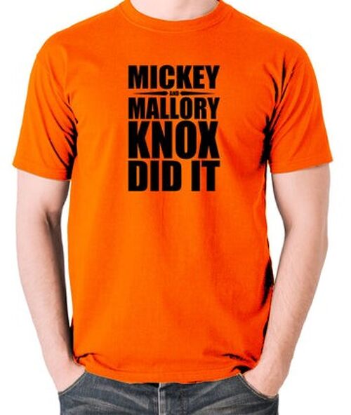 Natural Born Killers Inspired T Shirt - Mickey And Mallory Knox Did It orange