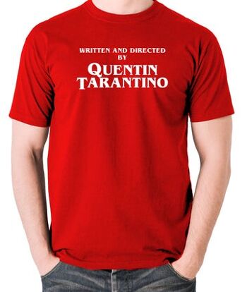 T-shirt inspiré de Quentin Tarantino - écrit et réalisé par rouge