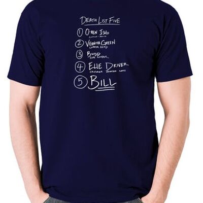 Kill Bill inspiriertes T-Shirt - Todesliste fünf Marineblau