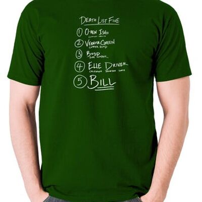 T-shirt inspiré de Kill Bill - Death List Five vert