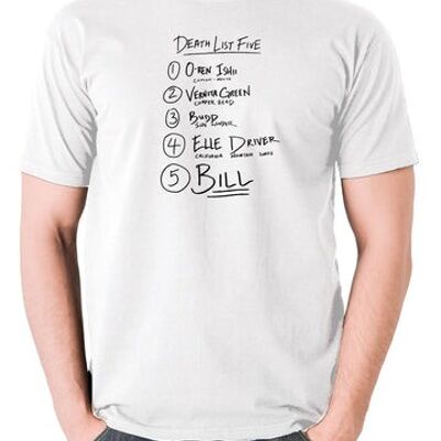 T-shirt inspiré de Kill Bill - Death List Five blanc
